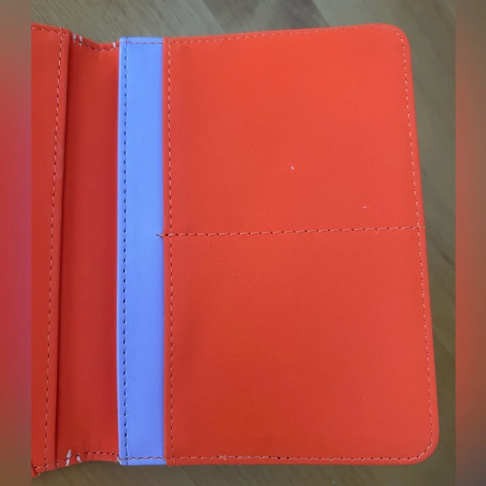 PENCIL & PAPER CO. for ANTHROPOLOGIE Howdy Passport Cover Green Ivory Orange - Picture 6 of 6